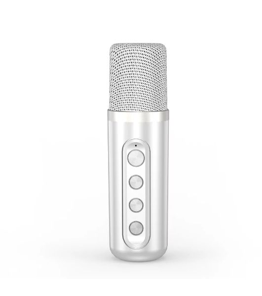 Переносная караоке система TRS2403 iconBIT K902W Колонка 10Вт, 2 микрофона Bluetooth, световые эффекты, аккумулятор в колонке 3000mAh и микрофонах, 22.3*9.6*15.7CM, белый