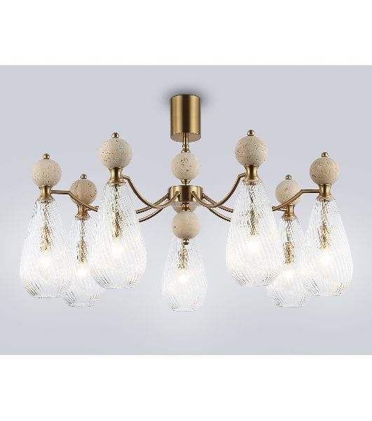 Люстра Ambrella light LH53287/7 BS/CL латунь/прозрачный E14*7 max 40W D815*900