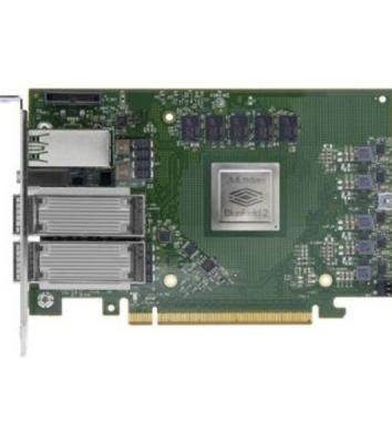 Плата сетевого контроллера, Mellanox Bluefield-2 P-Series SmartNIC 100GbE Dual-Port QSFP56, PCIe Gen4 x16, Crypto Disabled, 16Gb on-board DDR, 1GbE OOB management, Tall Bracket, FHHL. (SSTMBF2H516ACENOT)