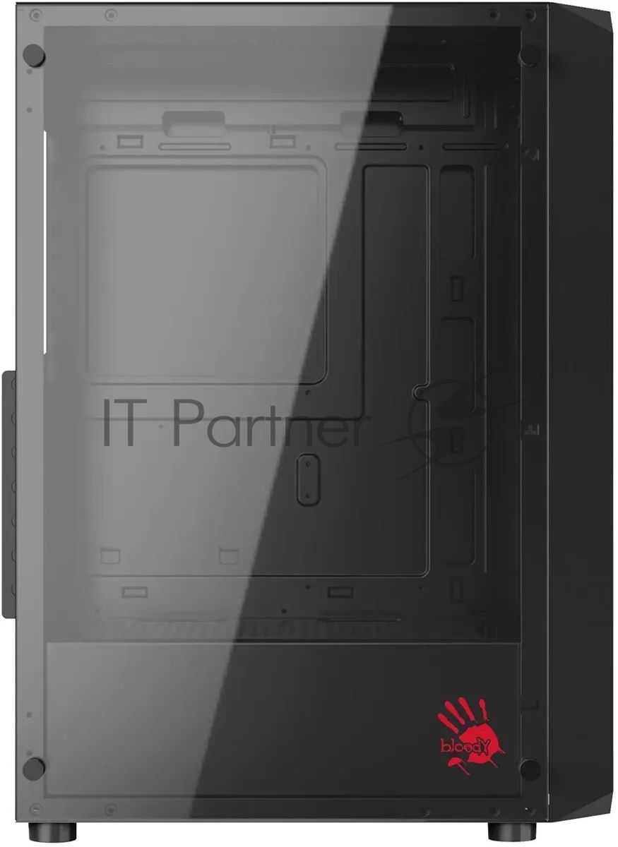 Компьютерный корпус Bloody BD-CC114 черный без БП ATX 8x120мм 1xUSB 2.0 1xUSB 3.0 audio bott PSU