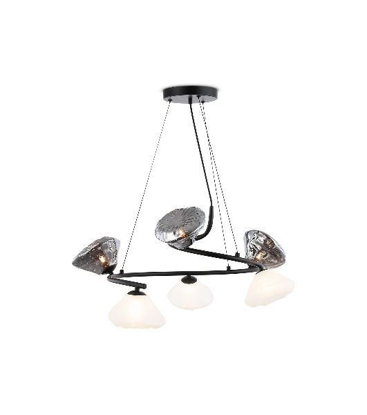 Светильник Ambrella light LH15003/6 BK/FR/SM черный/белый матовый/дымчатый G9*6 max 40W D630*1150