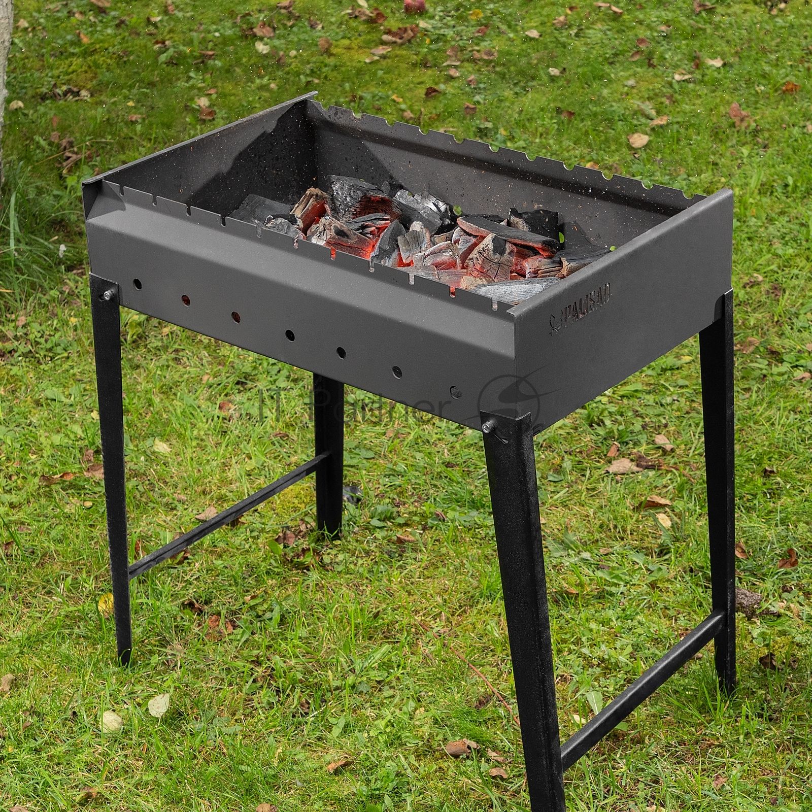 Мангал Palisad Camping сварной, 605х375х138/640 мм, сталь 2 мм