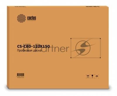 Демонстрационная доска Cactus CS-CBD-120X150, пробковая 120х150см алюминиевая рама