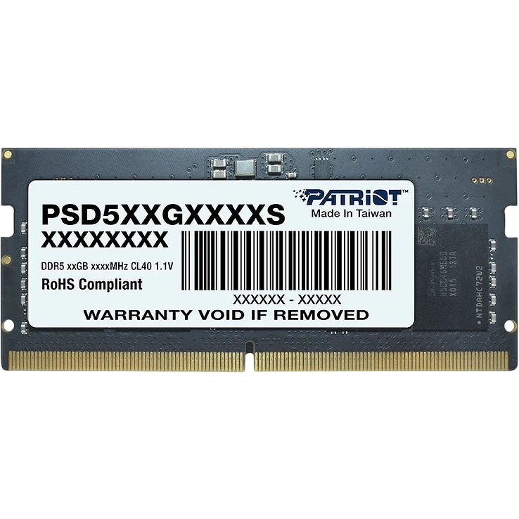Оперативная память Patriot Signature Line, DDR5, 32GB (1x32GB), 5600 MHz, CL46, без радиатора, SO-DIMM