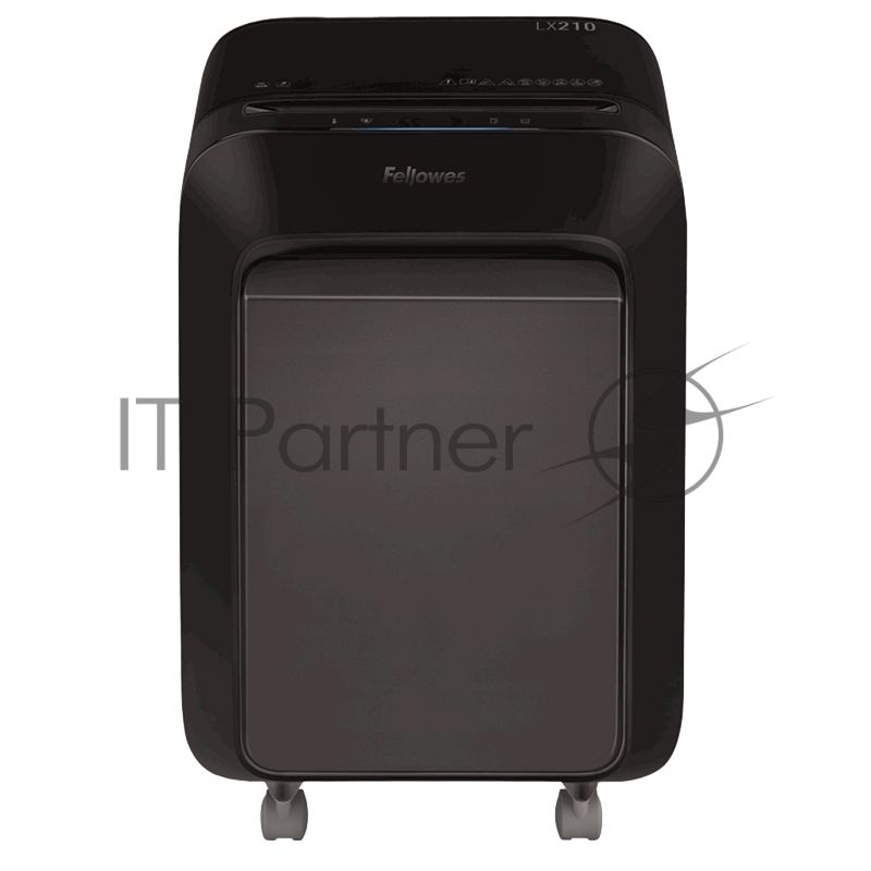 Шредер Fellowes PowerShred LX210 черный (секр.P-4) перекрестный 16лист. 23лтр. скрепки скобы пл.карты