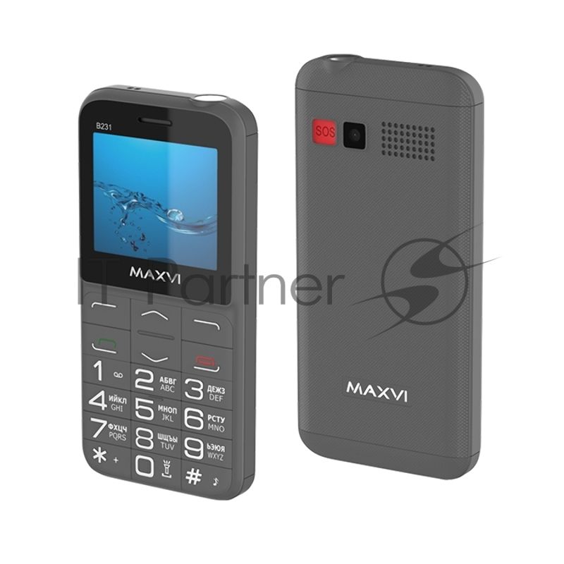 Мобильный телефон Maxvi B231 серый
