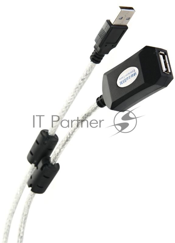 Кабель-адаптер/Кабель-адаптер USB2.0-repeater, удлинительный активный Am-->Af 25м AOpen ACU823-25M
