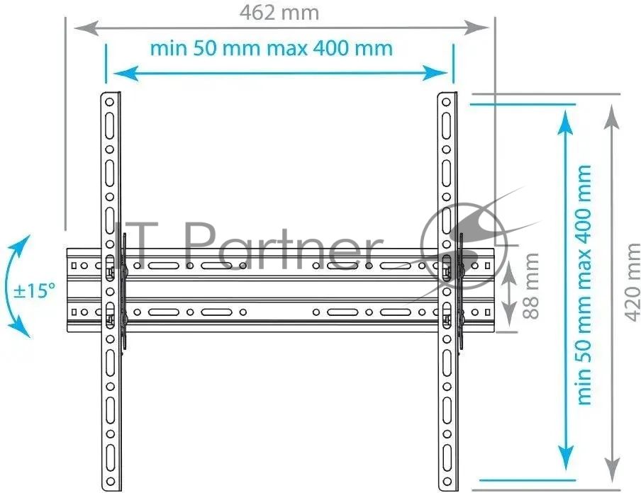 Кронштейн для телевизора Arm Media PLASMA-4 new черный, 22"-65" макс. 55 кг, настенный, наклон