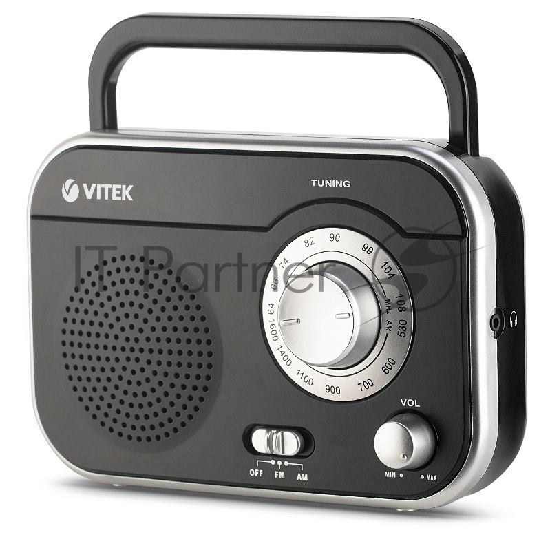 Радиоприемник Vitek VT-3593 (BK) Выходная мощность 1 вт. Динамики 1.Тип батареек UM-2/C