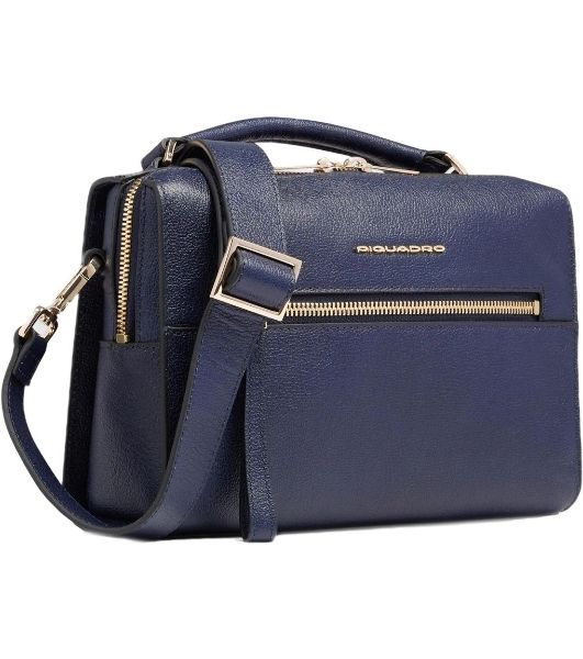 Сумка женская Piquadro Patricia BD6954W140/BLU темно-синяя натур.кожа