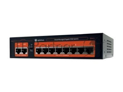Коммутатор Optimus U1IC-8G/2G, 8×1 Гбит/с PoE+ + 2×1 Гбит/с Uplink, настраиваемый