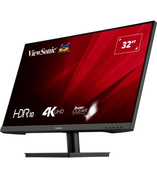 Монитор 32" ViewSonic VA3208-4K-HD VA 3840x2160, 60 Гц, 4 мс, 16:9, 300 кд/м², 2×HDMI 2.0, DP 1.4, 3.5 Jack, HDR10, черный