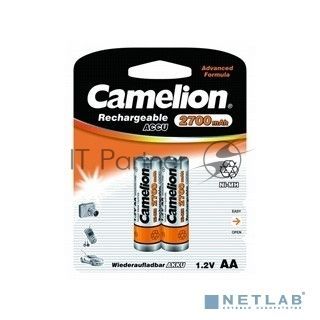 Аккумулятор Camelion AA-2700 mAh Ni-Mh BL-2 (NH-AA2700BP2, аккумулятор,1.2В)