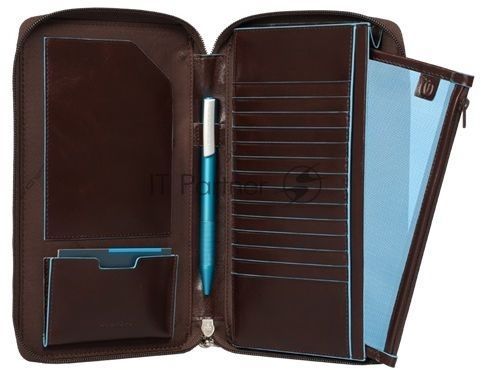 Мультипортмоне Piquadro Blue Square PP3246B2/MO коричневый натур.кожа