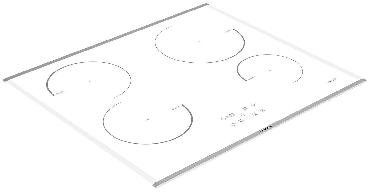 Индукционная варочная поверхность Grundig GIEI623410MXW, 4 конфорки, стеклокерамика, 7200 Вт