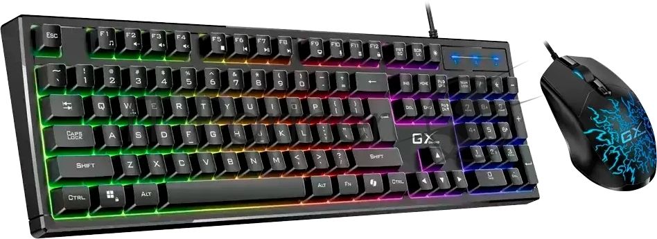 Комплект клавиатура+мышь Genius Scorpion KM-GX3 проводной, USB, 2400 DPI, черный