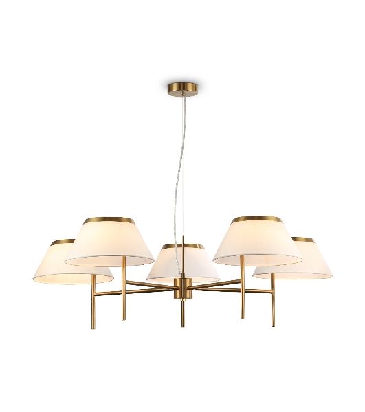 Люстра Ambrella light LH72473/5 BS/WH латунь/белый Е14/5 max 40W D1000*290-1080