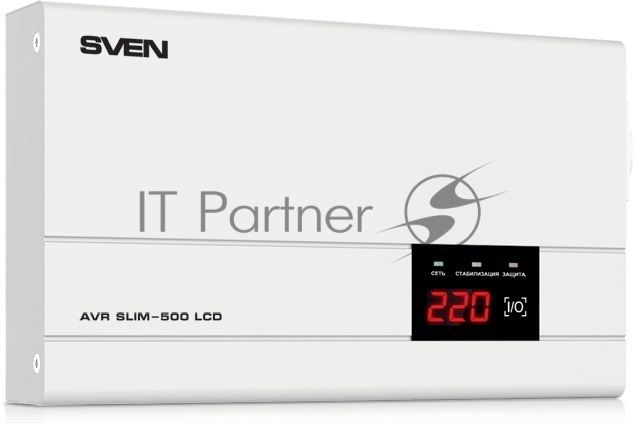 Сетевой фильтр SVEN (Стабилизатор напряжения) AVR SLIM-500 LCD