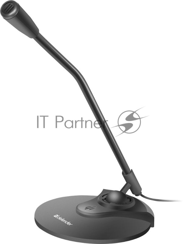 Микрофон Defender MIC-117 черный, кабель 1.8 м
