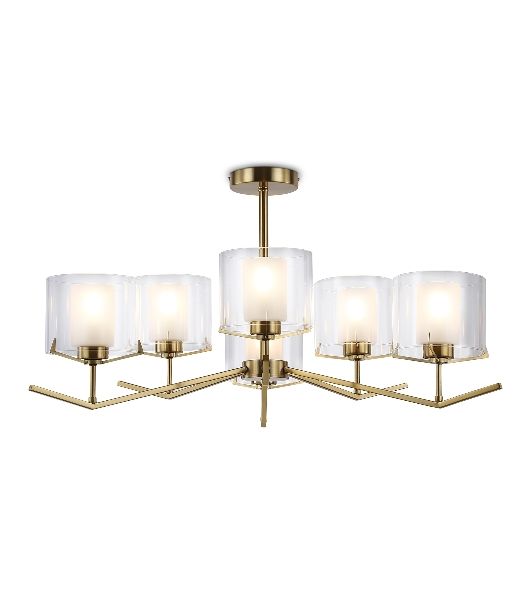 Люстра Ambrella light LH57008/6 BS/FR латунь/белый матовый E14/6 max 40W D850*420