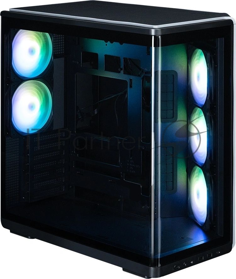 Компьютерный корпус ZALMAN MidTower P60 black (ATX, без БП, 2xUSB 3.0+USB Type C, 5x120мм ARGb) (Zalman P60 Black)