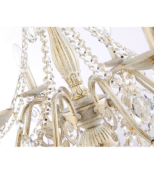 Светильник Ambrella light TR4945/8 WH/GD/CL белый/золото/прозрачный E14/8 max 40W D715*555
