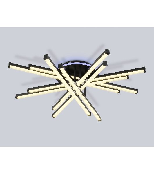 Потолочный светодиодный светильник Ambrella light FL6276 BK 119W черный 3000K-6400K+RGB 800*800*165 (ПДУ ИК)