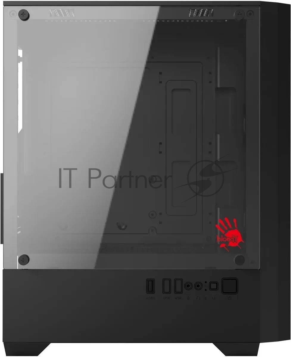 Корпус Bloody CC-124-BK, Mini-Tower, чёрный