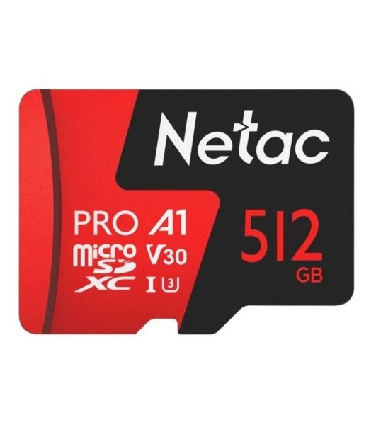 Флеш карта NeTac P500 Extreme Pro MicroSDXC 512Gb V30/A1/C10 up to 100Mb/s