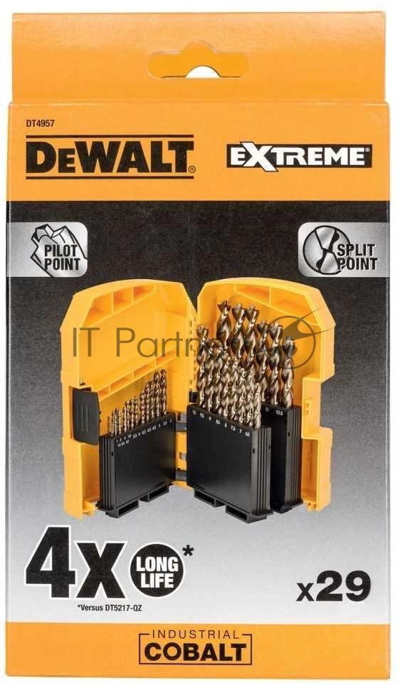 Набор сверл DEWALT DT4957-QZ по металлу COBALT INDUSTRIAL 8% в боксе Midisafe 29шт