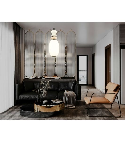 Светильник Ambrella light LH53141 BK/WH черный/белый 6W 3000K D120*1520