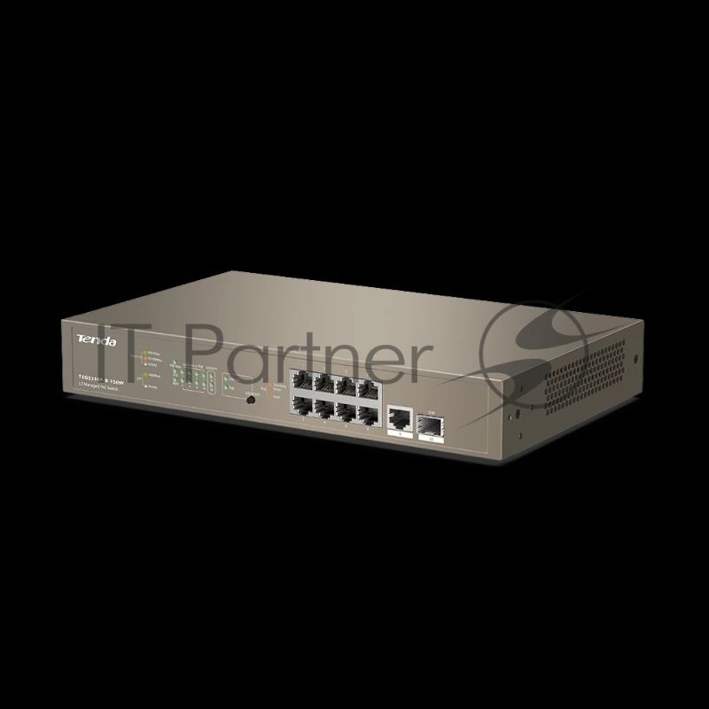 Управляемый PoE гигабитный коммутатор Tenda TEG5310P-8-150W L3, 8PoE портов, 1 Uplink, 1 SFP