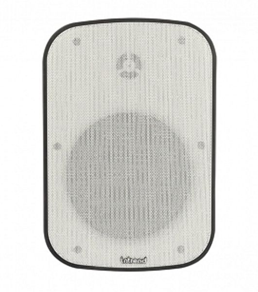 Акустическая система INTREND ITSPK-650WWT-W двухполосная, корпусная: 6.5"НЧ, 1"ВЧ, 5Вт/10Вт/20Вт/40Вт(100В), 60Вт/8Ом, Форма: прямоугольная, белый, погодозащищенная, IP66 (в упаковке 2шт, цена указана за 1шт)