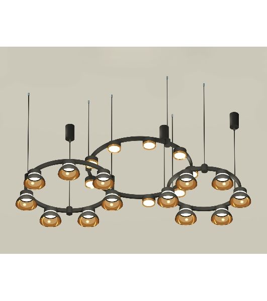 Светильник Ambrella light XR92092000/22 SBK/PYG/CL черный песок/золото желтое полированное/прозрачный GX53
