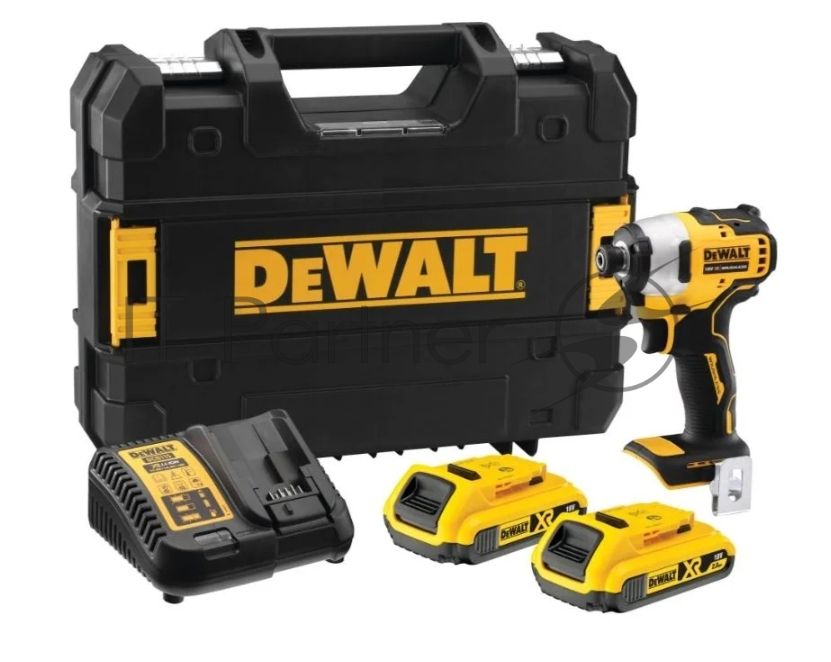 Дрель-шуруповерт DeWalt DCF809D2T-QW, 18 В, 2 Ач, 190 Нм, бесщеточный, ударный