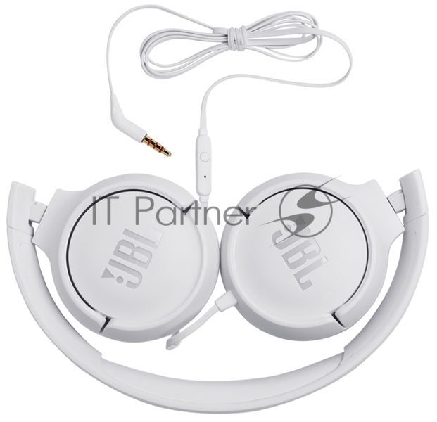 Проводные наушники JBL Tune 500 белый, накладные, Jack 3.5 мм, складная конструкция