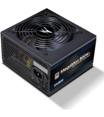Блок питания Zalman MegaMax 800W RTL (ZM800-TXII V2), 800Вт, 80 PLUS, 120мм, черный