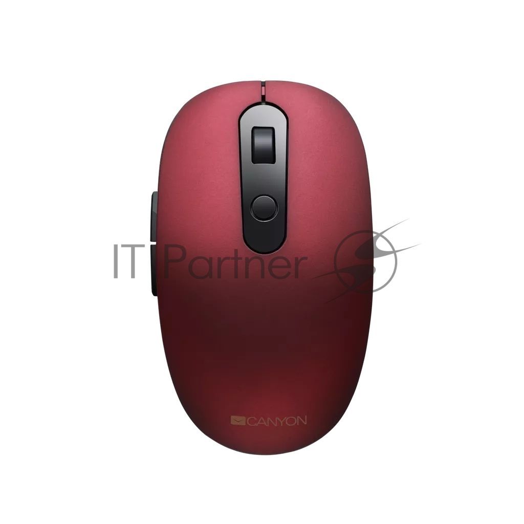 Мышь беспроводная Canyon MW-9 красный, 1600 dpi, радиоканал, Bluetooth, USB, кнопки - 6