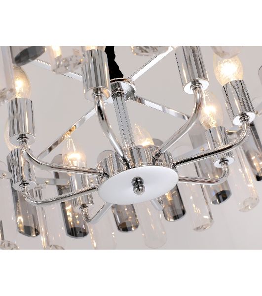 Светильник Ambrella light TR5303/8 CH/SM хром/дымчатый E14/8 max 40W D500*615