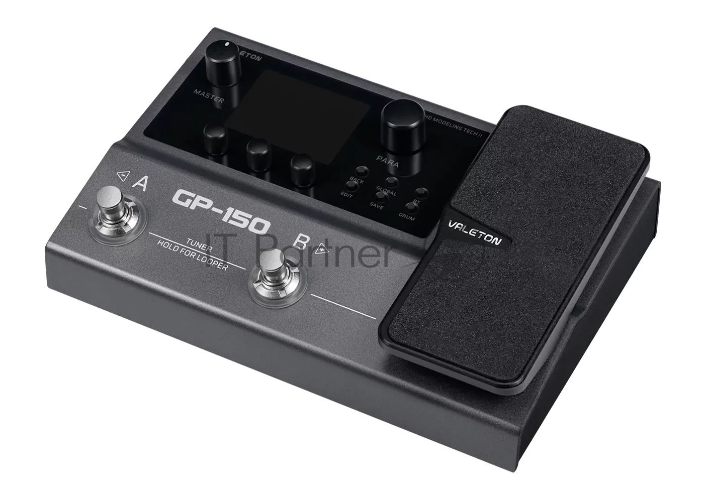 Напольный процессор эффектов Valeton GP-150 200 усилителей, до 12 эффектов одновременно, поддержка IR импульсов гитарных кабинетов, встроенный USB-аудиоинтерфейс SnapTone с поддержкой NAM, 200 пресетов, встроенный аккумулятор на 6+ часов работы, 2 футс