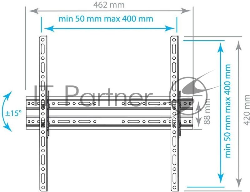 Кронштейн для телевизора Arm Media PLASMA-4 new черный, 22"-65" макс. 55 кг, настенный, наклон