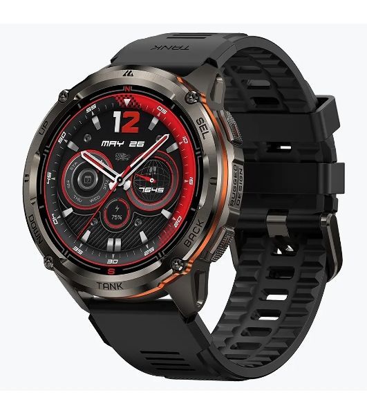 Умные часы KOSPET Tank T3 Ultra 2, 1.43" AMOLED, Bluetooth, IP69K, черный
