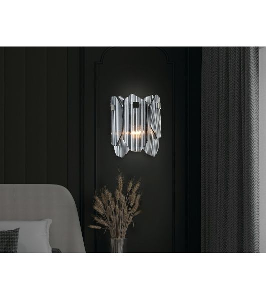 Светильник Ambrella light LH31207/2 SN/SM сатин никель/дымчатый E14*2 max 40W 220*150*270