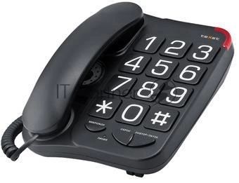 Телефон проводной teXet TX-201 черный