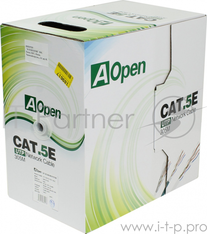 Кабель Light UTP 4 пары cat.5е (бухта 305м) Aopen/Qust ANC514-40