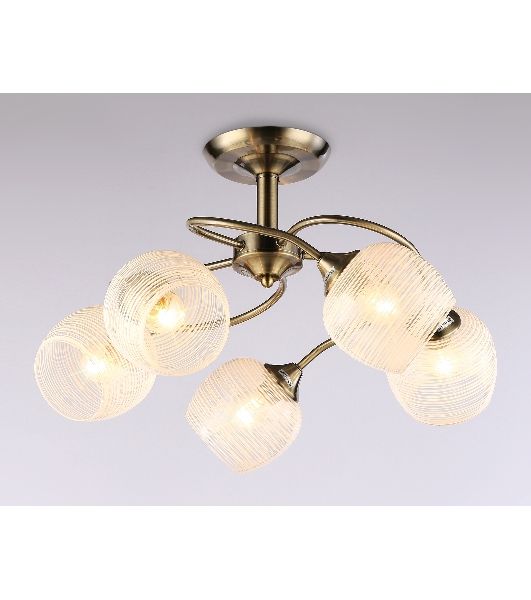 Светильник Ambrella light TR3199/5 SB/CL/FR бронза/прозрачный/белый матовый E27/5 max 40W D600*485
