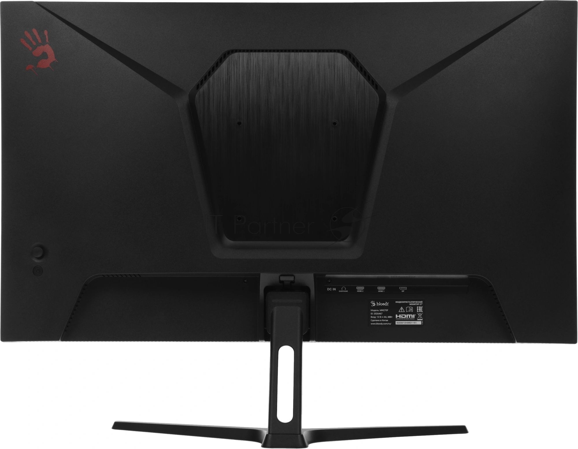 Монитор 27" Bloody MN270F IPS 1920x1080, 180 Гц, 1 мс, 16:9, 300 кд/м², 2xHDMI, 1xDP, 1x3.5 мм, черный