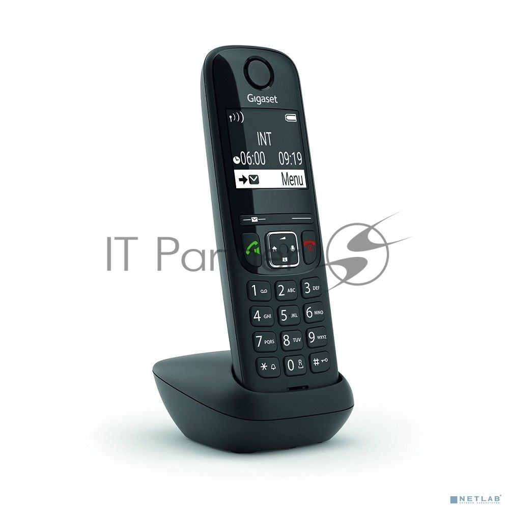 Дополнительная трубка Dect Gigaset AS690HX черный для AS690