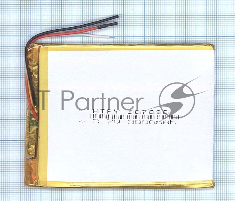 Аккумулятор Li-Pol (батарея) 3x70x90 мм 3pin 3.7V/3000mAh