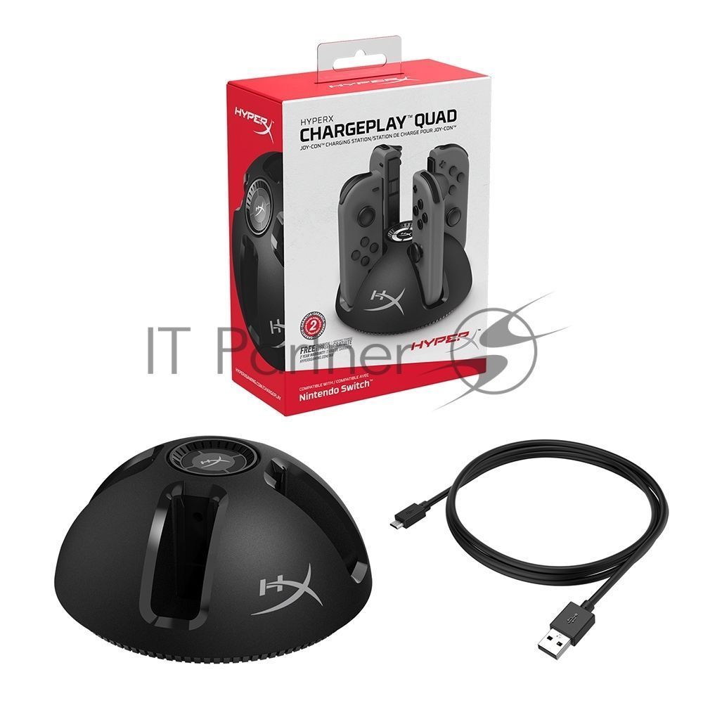 Зарядная станция HyperX ChargePlay Quad для Nintendo Switch (4 х Joy-Con, USB, HX-CPQD-U)